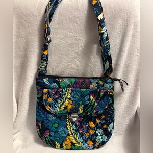 Vera Bradley Midnight Blues Shoulder Crossbody Floral Hipster Retired Bag Purse